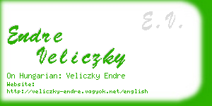endre veliczky business card